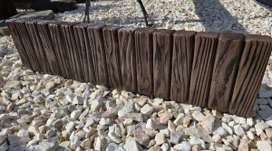 Obrzeże palisadowe- palisada- palinea Ciemny Brąz 80x20x5 cm