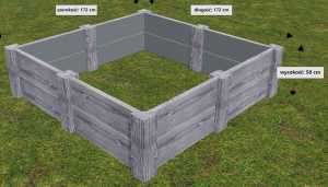 Warzywnik 2 komory-poszerzony- Ciemny BRĄZ