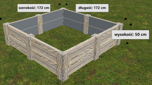 Warzywnik 2 komory-poszerzony- JASNY BEŻ